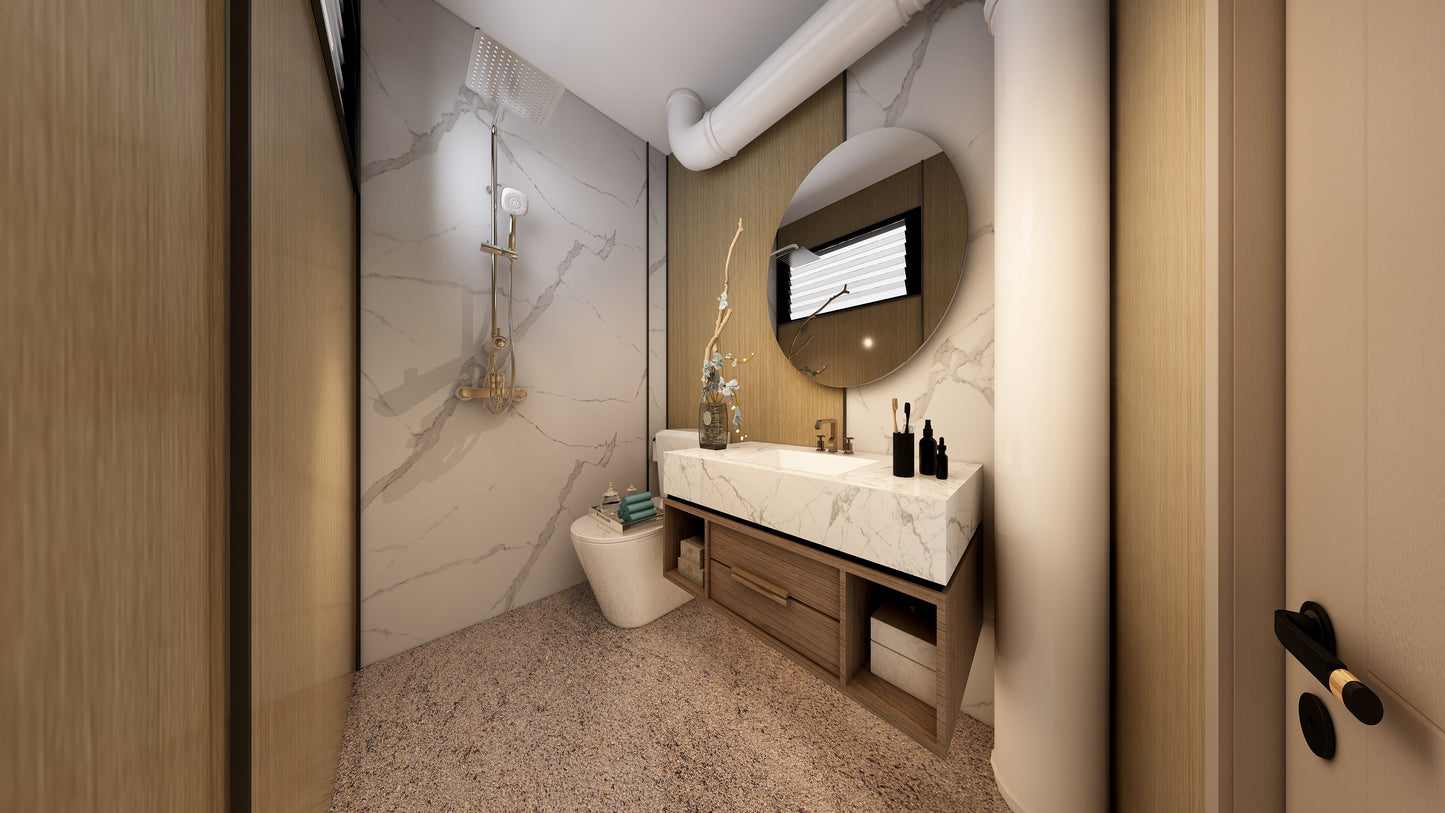 Design + | TW1020 + TW5020 | Resale HDB Bathroom