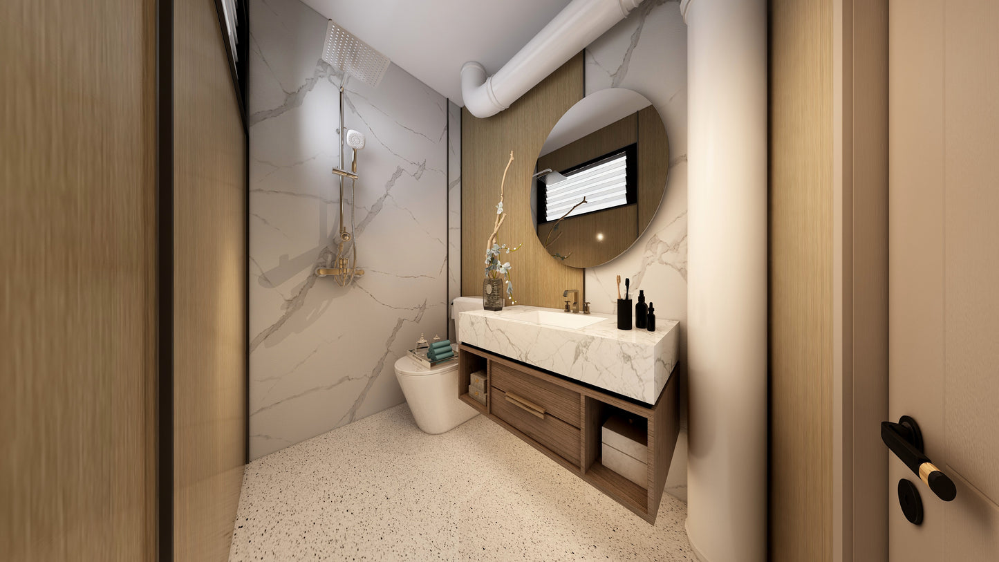 Design + | TW1020 + TW5020 | Resale HDB Bathroom