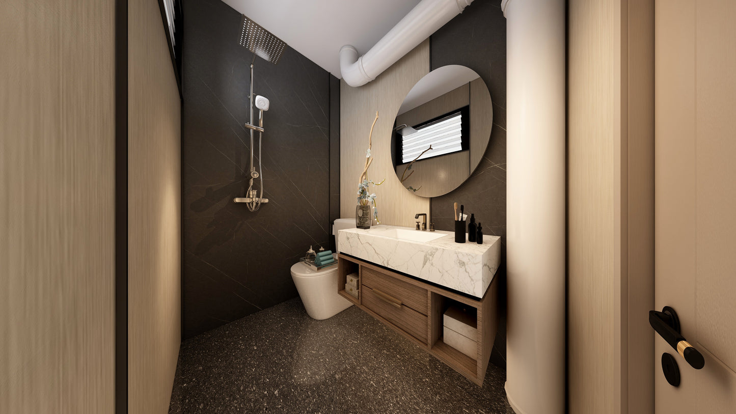 Design + | TW1030 + TW8020 | Resale HDB Bathroom Makeover