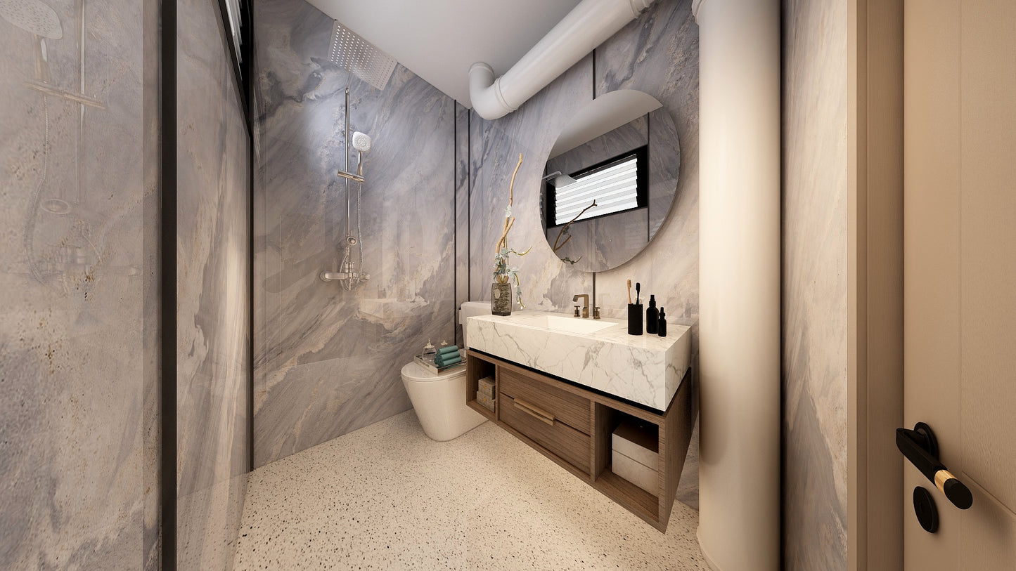 TW5070 Azure | Resale HDB Bathroom Makeover