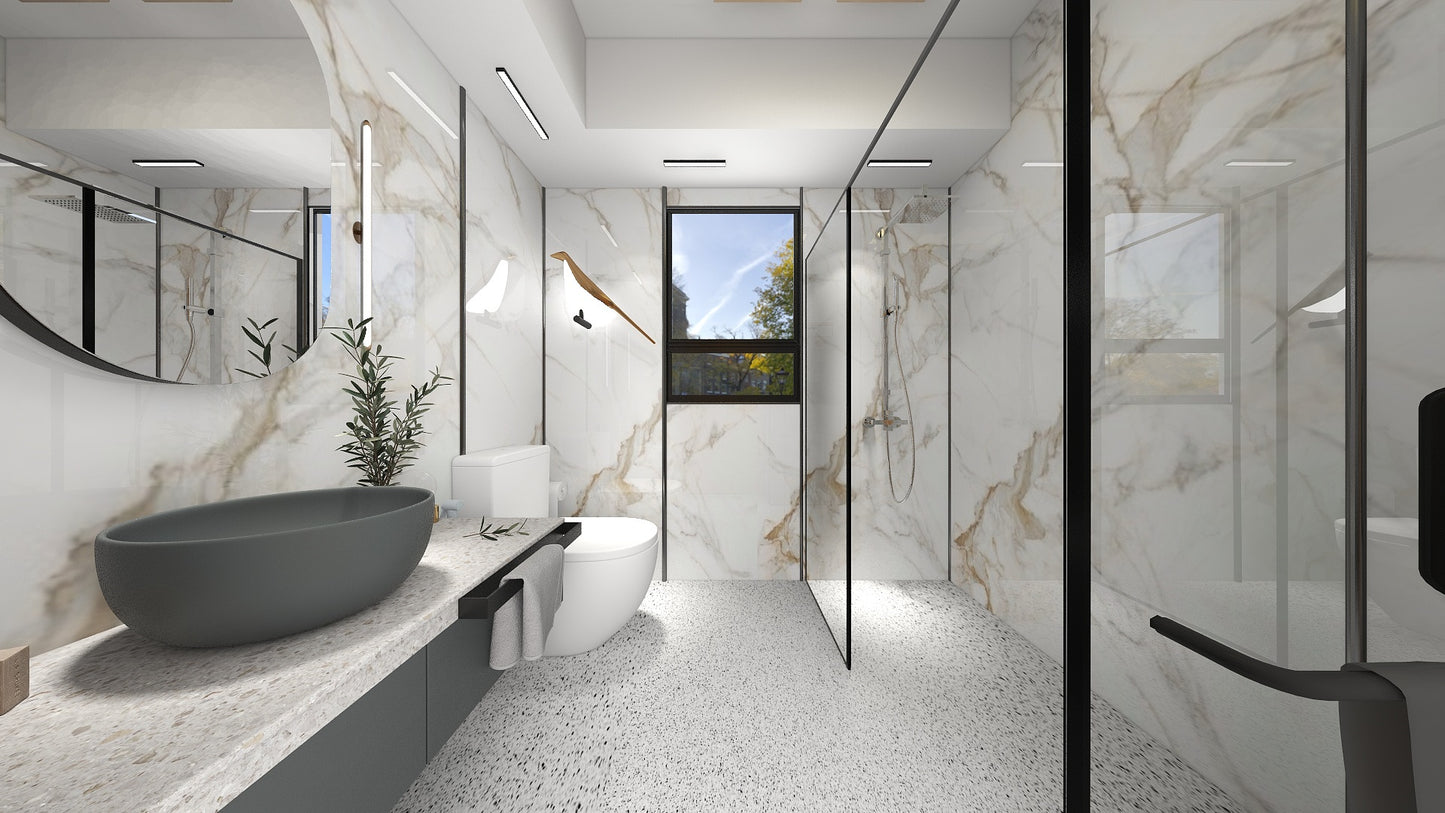TW5100 Frosty Hills | HDB BTO Bathroom Makeover