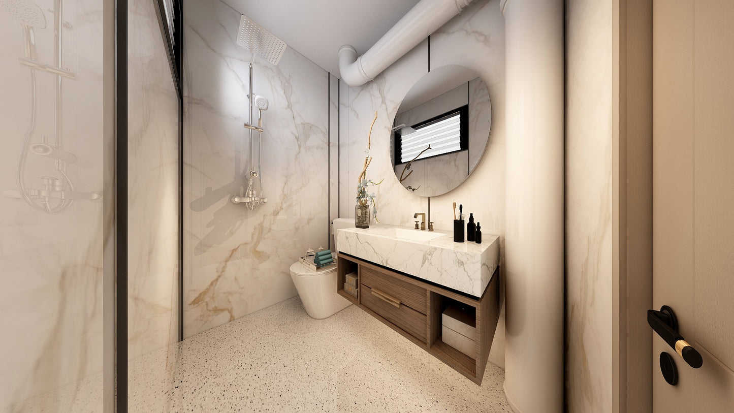 TW5100 Frosty Hills | Resale HDB Bathroom Makeover