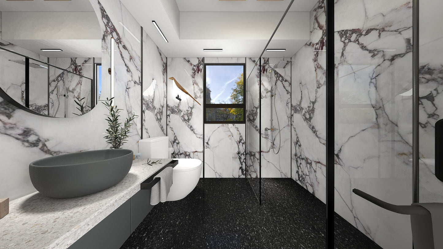 TW5120 Winter Bloom | HDB BTO Bathroom Makeover