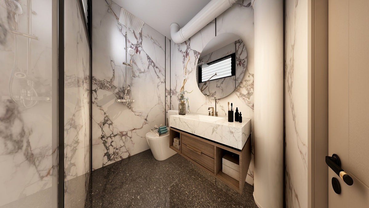 TW5120 Winter Bloom | Resale HDB Bathroom Makeover