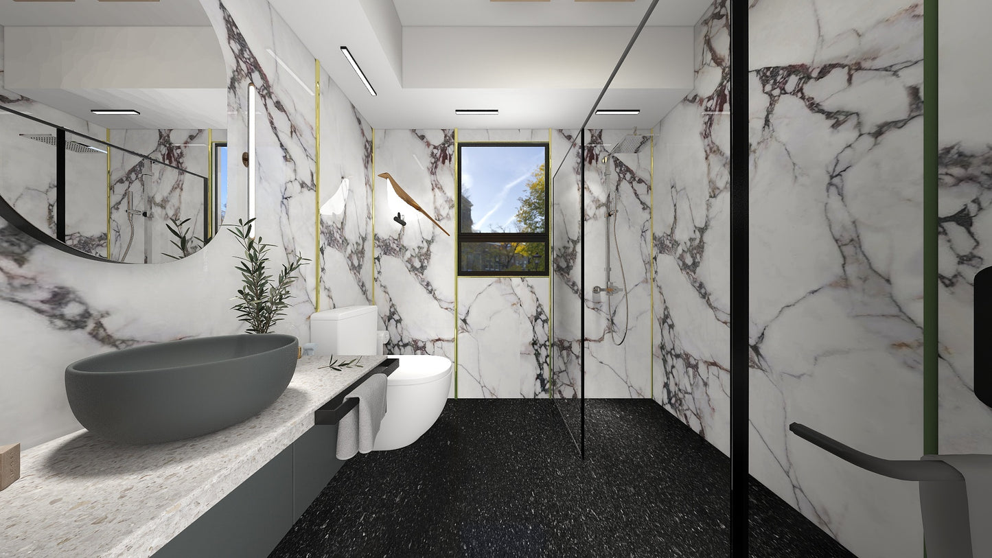 TW5120 Winter Bloom | HDB BTO Bathroom Makeover