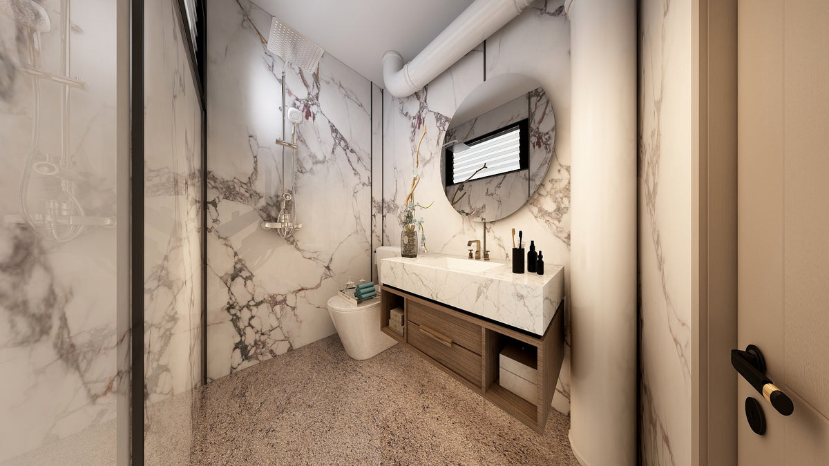 TW5120 Winter Bloom | Resale HDB Bathroom Makeover