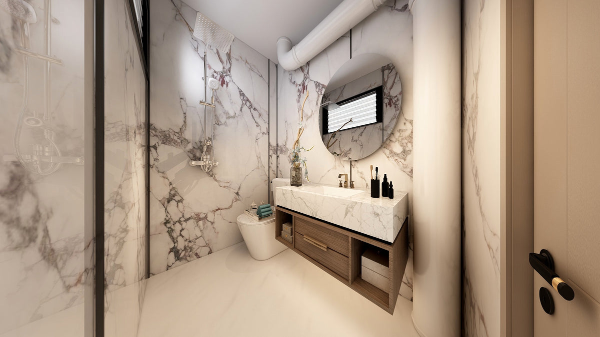 TW5120 Winter Bloom | Resale HDB Bathroom Makeover