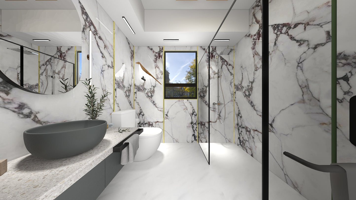 TW5120 Winter Bloom | HDB BTO Bathroom Makeover