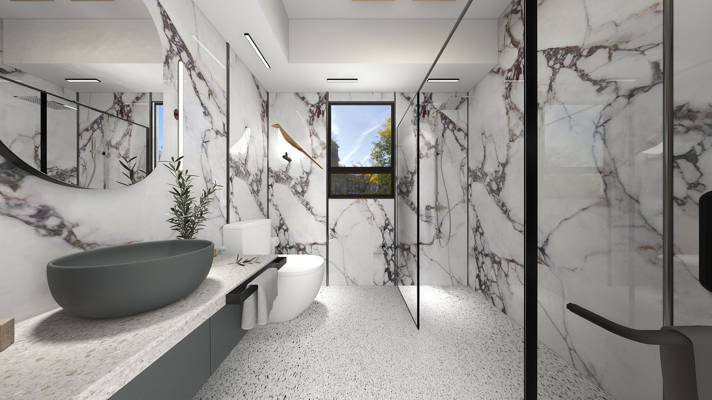 TW5120 Winter Bloom | HDB BTO Bathroom Makeover