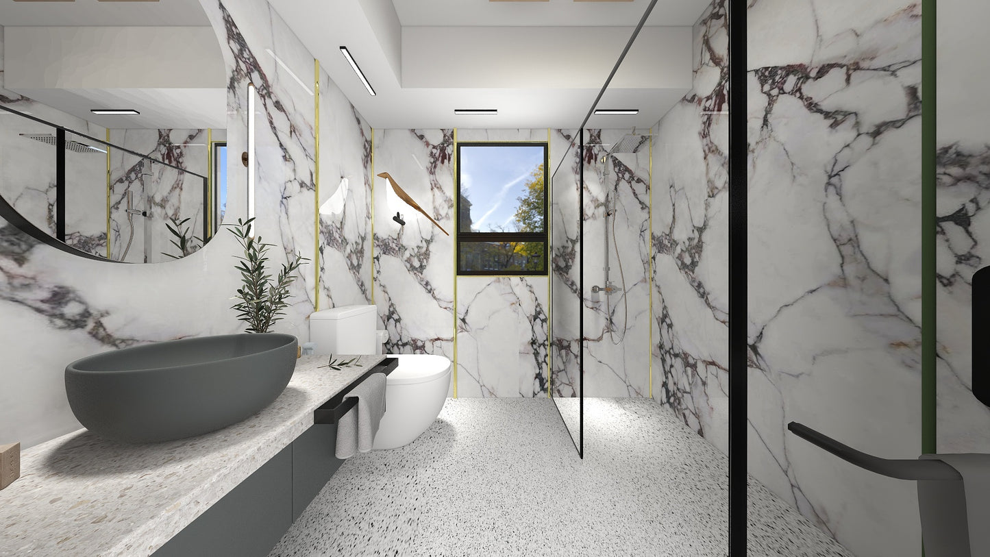 TW5120 Winter Bloom | HDB BTO Bathroom Makeover